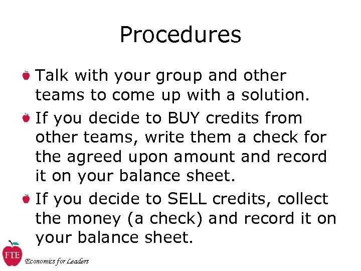 Procedures Talk with your group and other teams to come up with a solution.