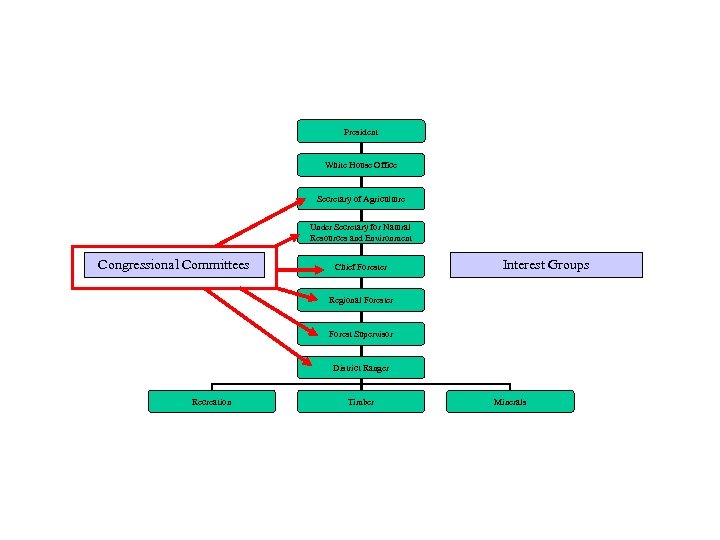 President White House Office Secretary of Agriculture Under Secretary for Natural Resources and Environment