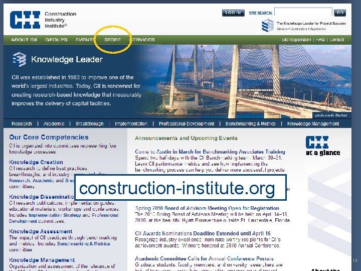 construction-institute. org 13 