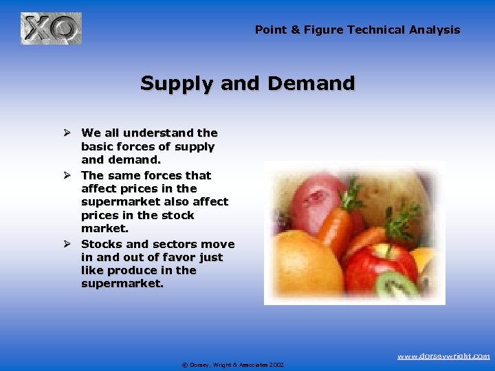 Point & Figure Technical Analysis Supply and Demand Ø We all understand the basic