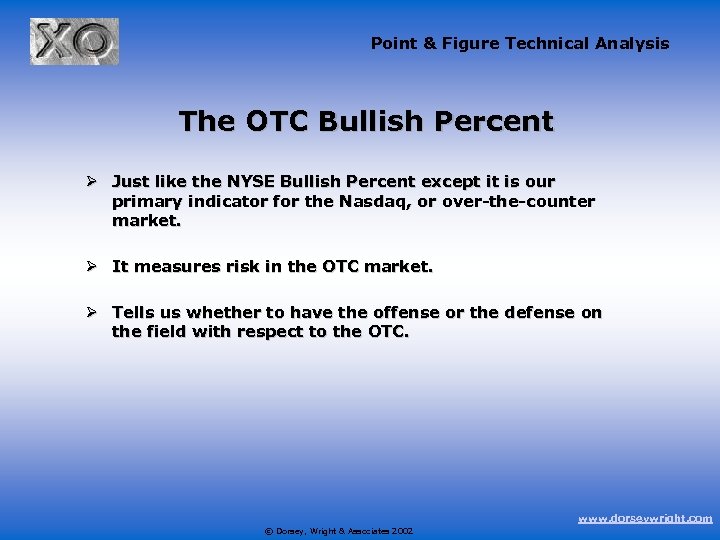 Point & Figure Technical Analysis The OTC Bullish Percent Ø Just like the NYSE
