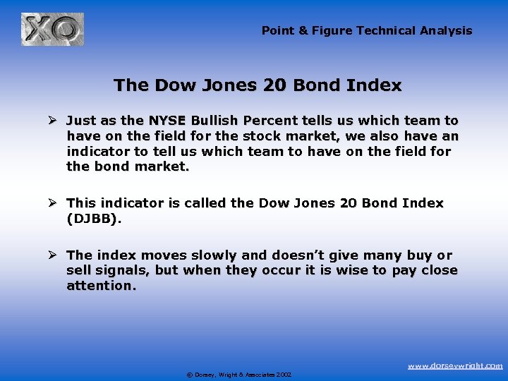 Point & Figure Technical Analysis The Dow Jones 20 Bond Index Ø Just as