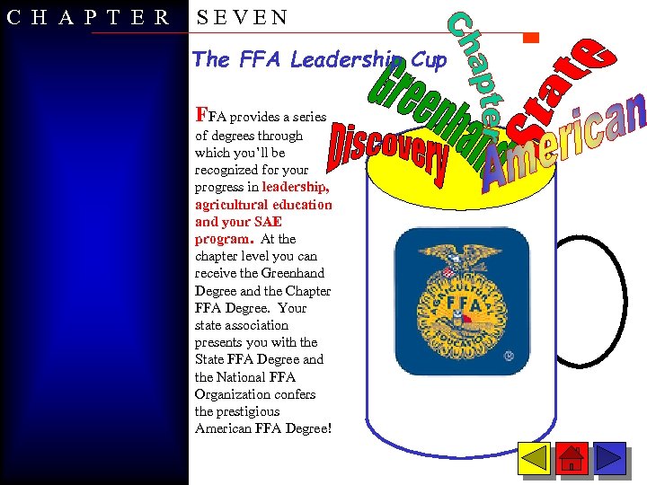 C H A P T E R SEVEN The FFA Leadership Cup FFA provides