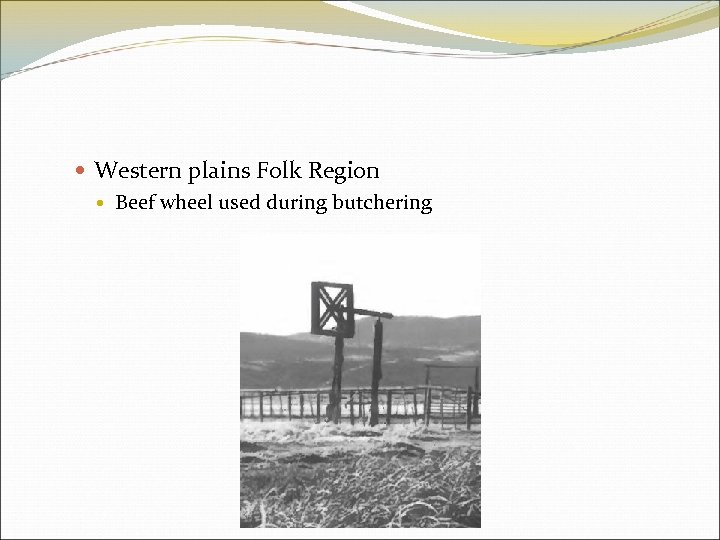  Western plains Folk Region Beef wheel used during butchering 