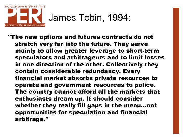 James Tobin, 1994: 