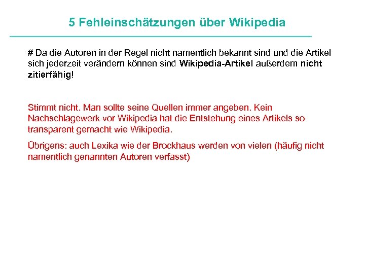 5 Fehleinschätzungen über Wikipedia # Da die Autoren in der Regel nicht namentlich bekannt