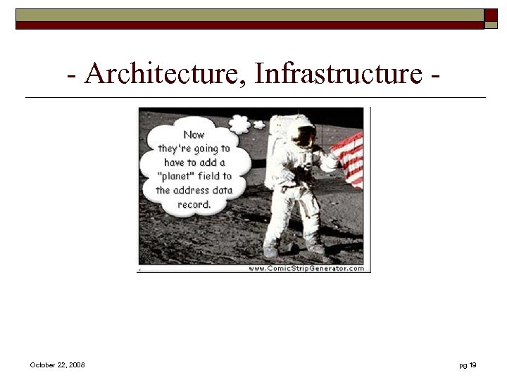 - Architecture, Infrastructure - October 22, 2008 pg 19 