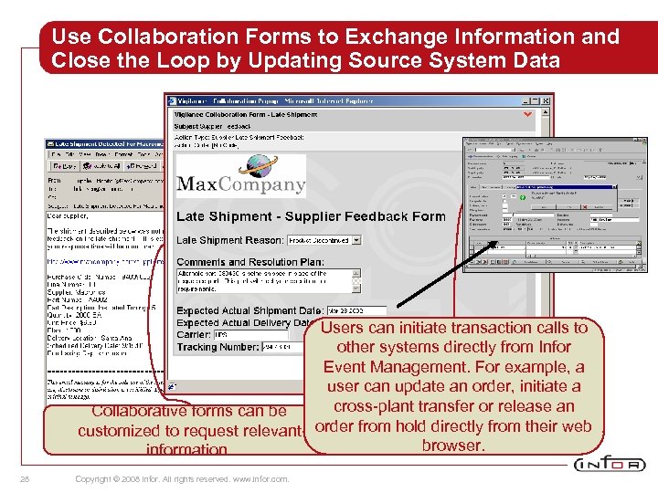 Use Collaboration Forms to Exchange Information and Close the Loop by Updating Source System