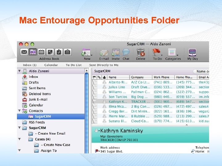 Mac Entourage Opportunities Folder 