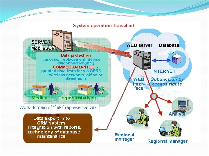 SERVER WEB server Data protection (access, replacement, device disconnection, etc. ) COMMSGUARANTEE granted data