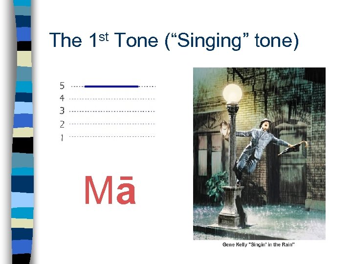 The 1 st Tone (“Singing” tone) Mā 