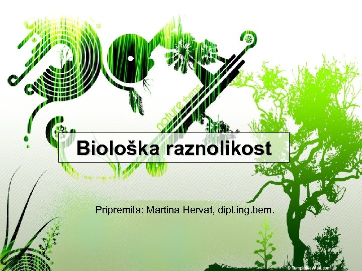 Biološka raznolikost Pripremila: Martina Hervat, dipl. ing. bem. 