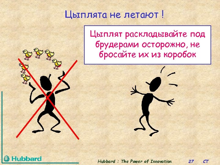 Цыплята не летают ! Цыплят раскладывайте под брудерами осторожно, не бросайте их из коробок