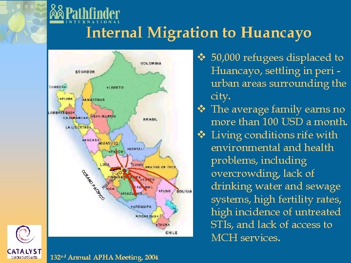 Internal Migration to Huancayo • JUNIN LIMA NO EA OC YO CO FI CÍ