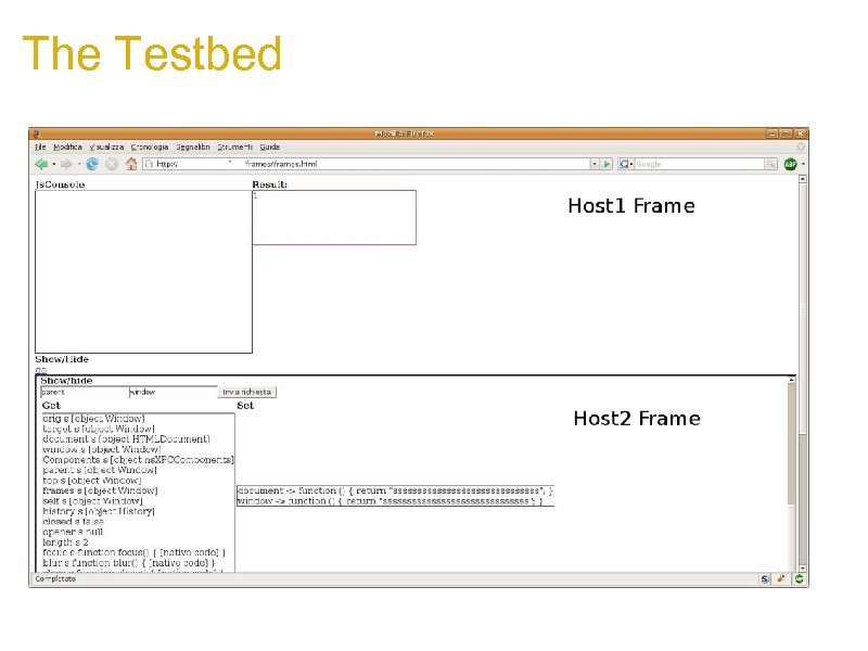 The Testbed 