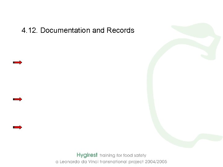 4. 12. Documentation and Records 