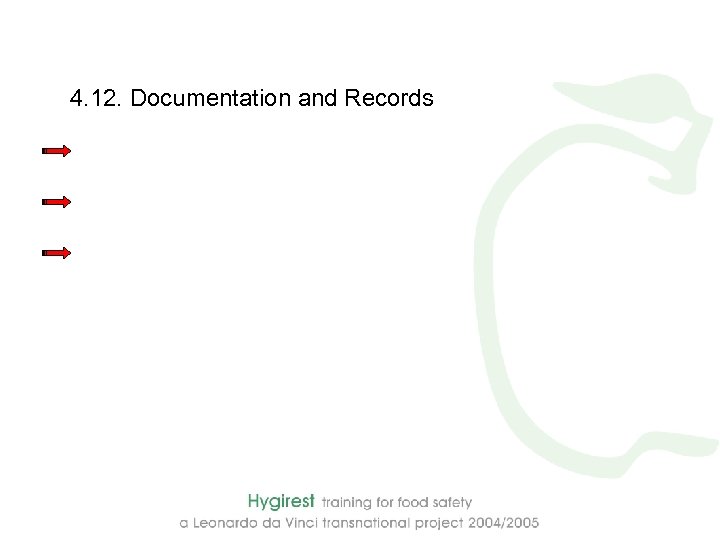4. 12. Documentation and Records 