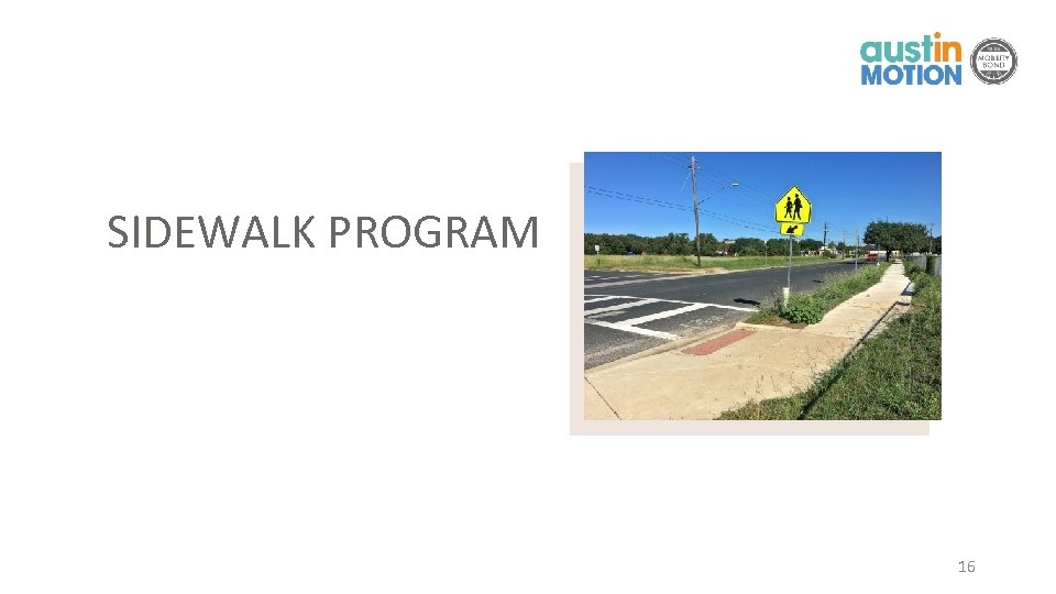 SIDEWALK PROGRAM 16 