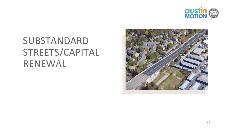 SUBSTANDARD STREETS/CAPITAL RENEWAL 39 