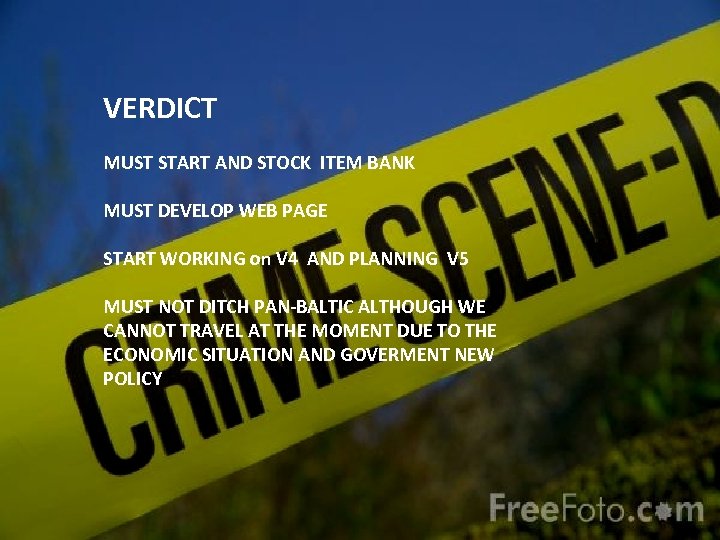 VERDICT MUST START AND STOCK ITEM BANK MUST DEVELOP WEB PAGE START WORKING on