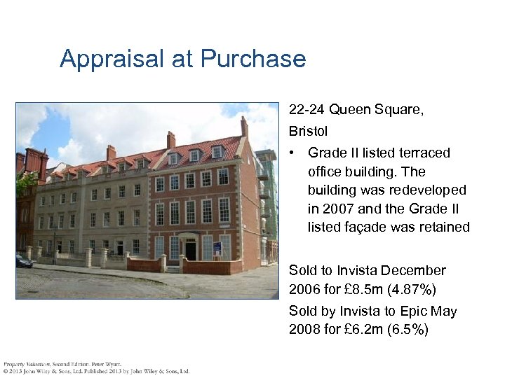 Appraisal at Purchase 22 -24 Queen Square, Bristol • Grade II listed terraced office