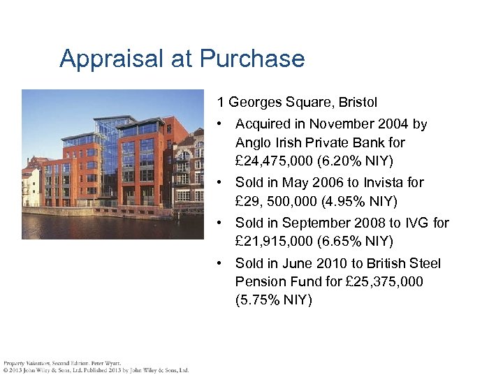 Appraisal at Purchase 1 Georges Square, Bristol • Acquired in November 2004 by Anglo