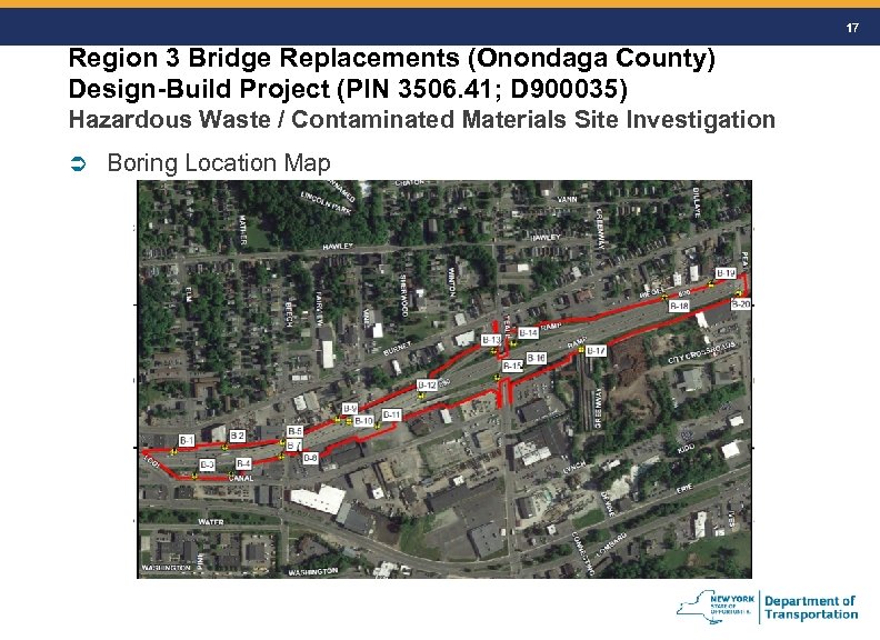 17 Region 3 Bridge Replacements (Onondaga County) Design-Build Project (PIN 3506. 41; D 900035)