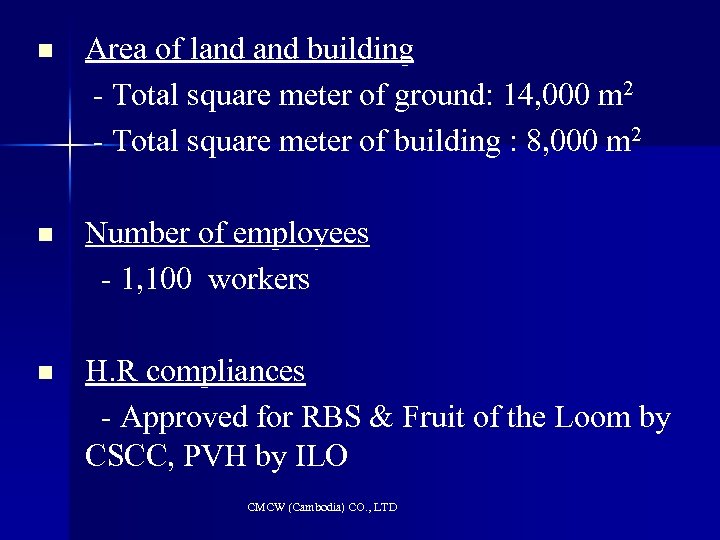 n Area of land building - Total square meter of ground: 14, 000 m