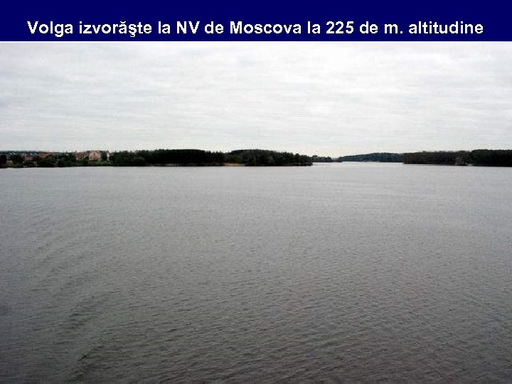 Volga izvorăşte la NV de Moscova la 225 de m. altitudine 