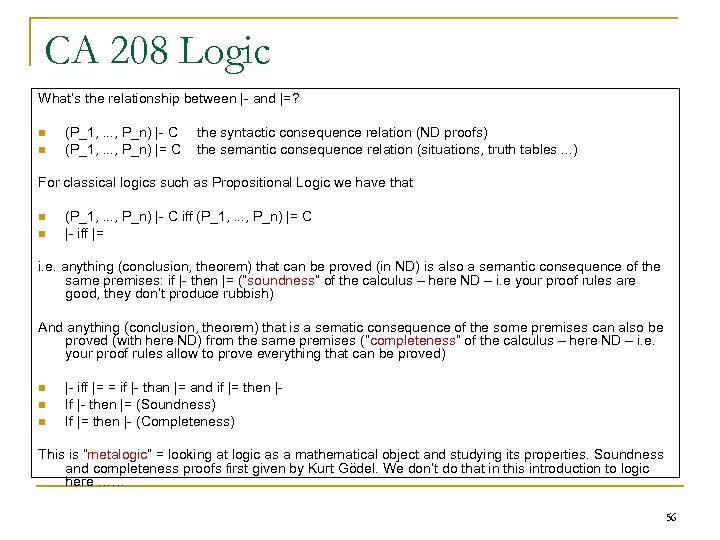 Ca 8 Logic First Order Predicate Logic Kate Is