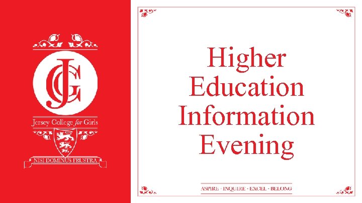 Higher Education Information Evening 