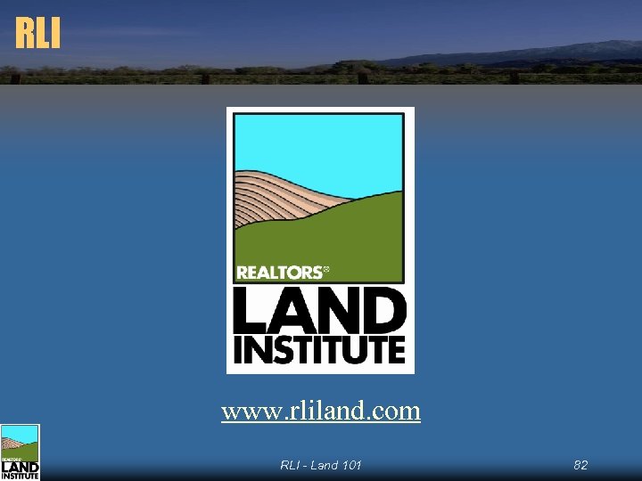 RLI www. rliland. com RLI - Land 101 82 