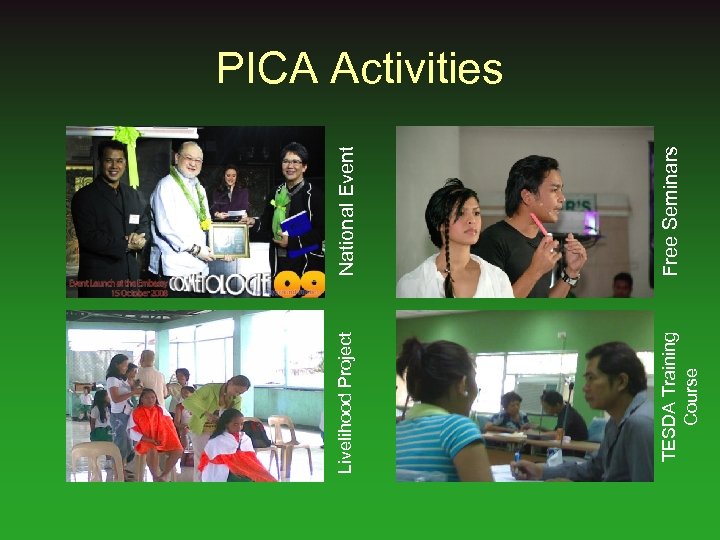 National Event Free Seminars Livelihood Project TESDA Training Course PICA Activities 