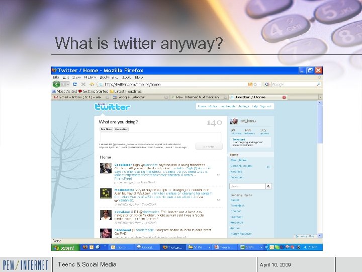 What is twitter anyway? Teens & Social Media April 10, 2009 