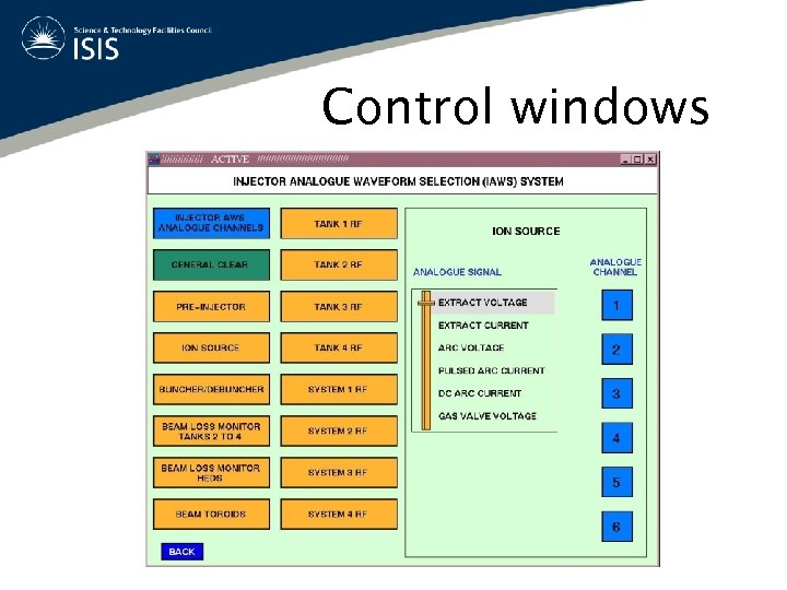 Control windows 