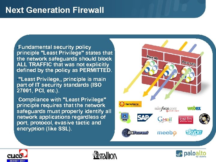 Next Generation Firewall • Fundamental security policy principle 