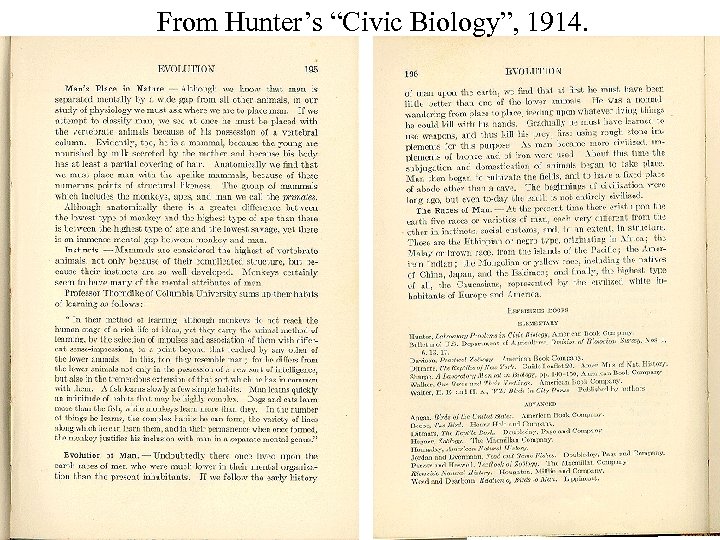 From Hunter’s “Civic Biology”, 1914. 