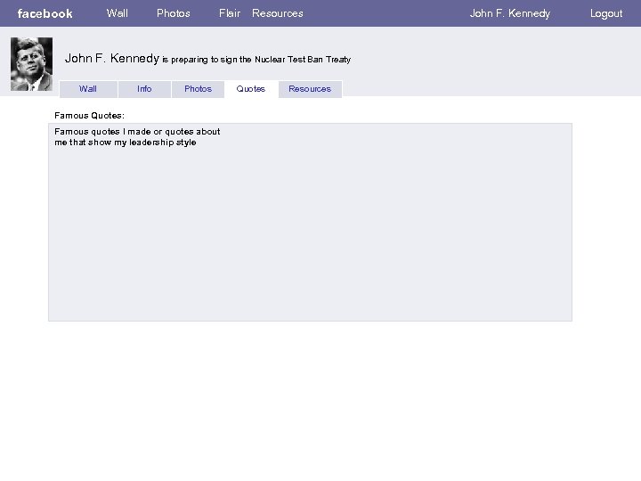 facebook Wall Photos Flair Resources John F. Kennedy is preparing to sign the Nuclear