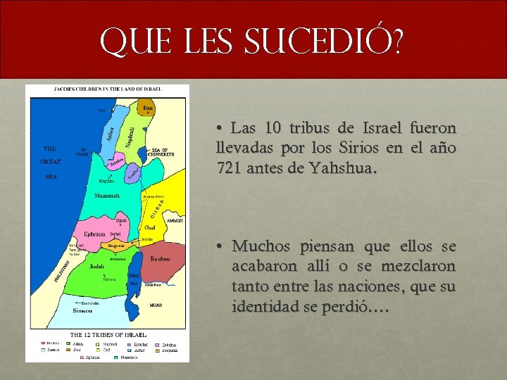 Que les sucedió? • Las 10 tribus de Israel fueron llevadas por los Sirios