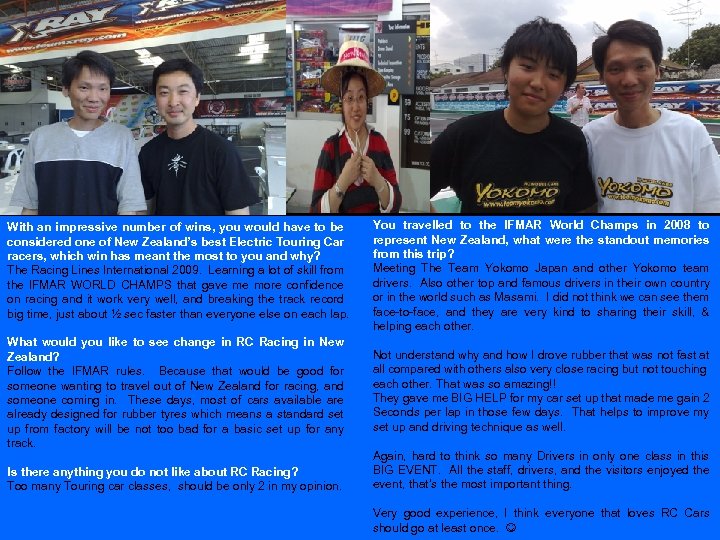 Ivan Ho & Masami Hirosaka Jessica Ho - Ivans Wife & Team Manager With