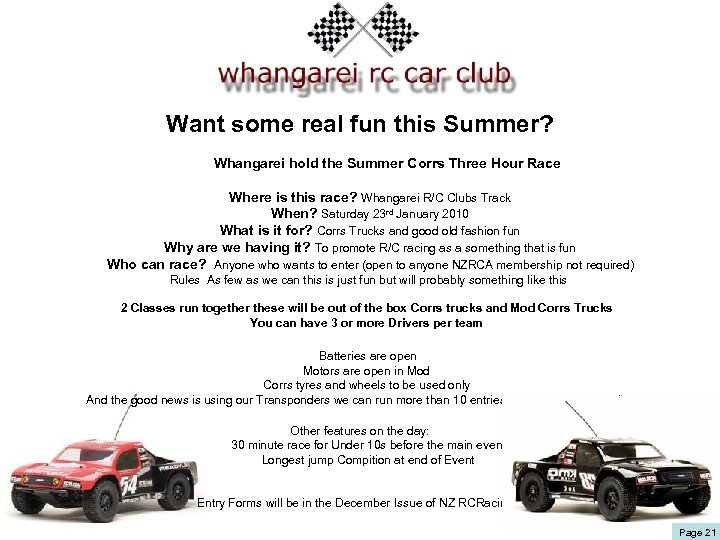 Want some real fun this Summer? Whangarei hold the Summer Corrs Three Hour Race