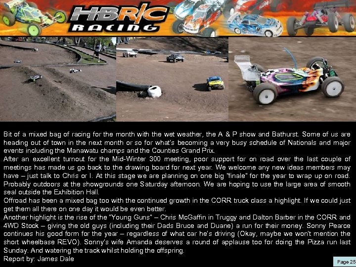 Bit of a mixed bag of racing for the month with the wet weather,