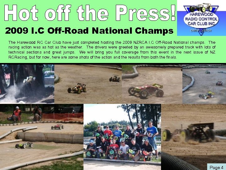 2009 I. C Off-Road National Champs The Harewood RC Car Club have just completed