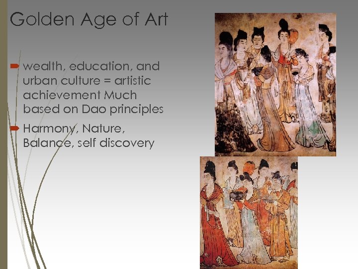 Golden Age of Art wealth, education, and urban culture = artistic achievement Much based