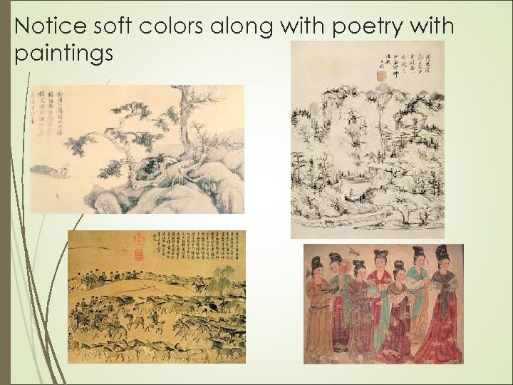 Notice soft colors along with poetry with paintings 