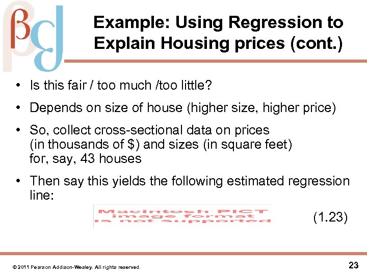 Example: Using Regression to Explain Housing prices (cont. ) • Is this fair /