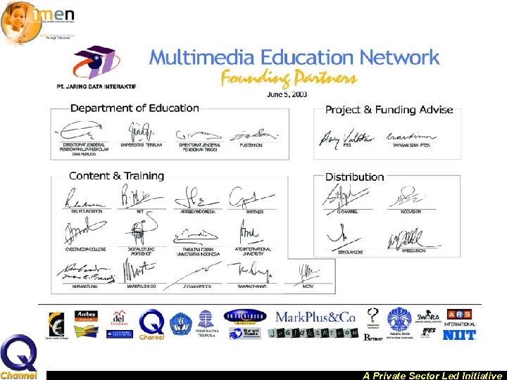 A Private Sector Led Initiative 