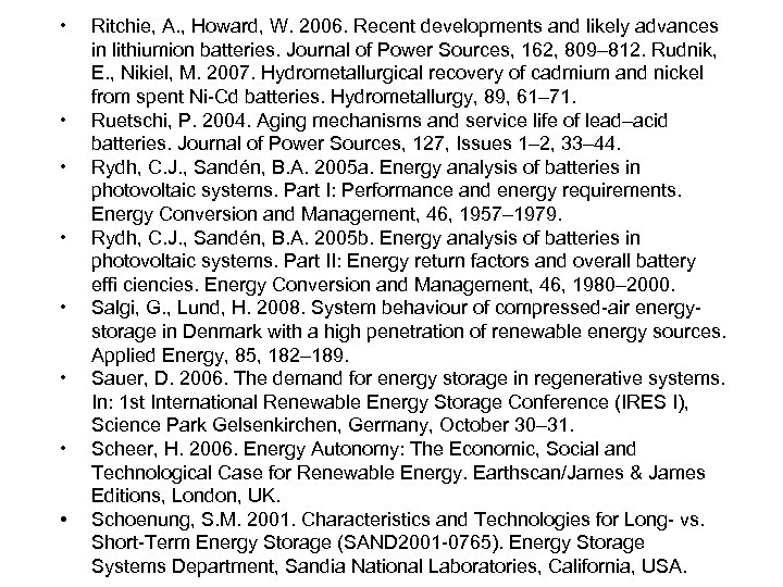  • • Ritchie, A. , Howard, W. 2006. Recent developments and likely advances