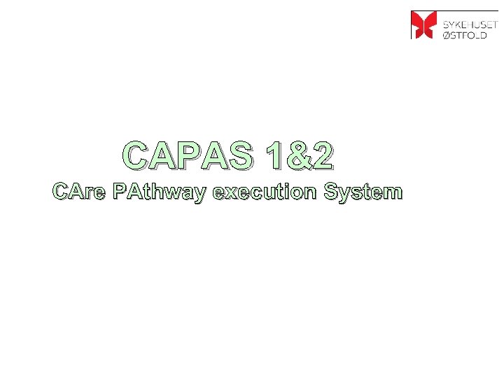 CAPAS 1&2 CAre PAthway execution System 