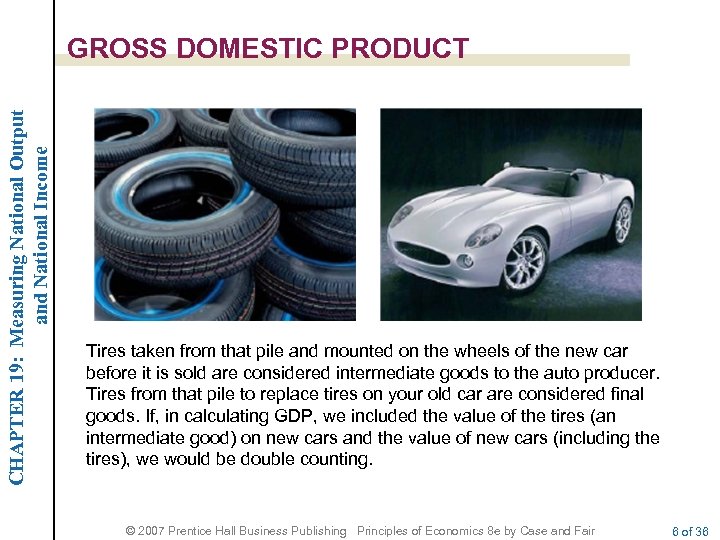 CHAPTER 19: Measuring National Output and National Income GROSS DOMESTIC PRODUCT Tires taken from